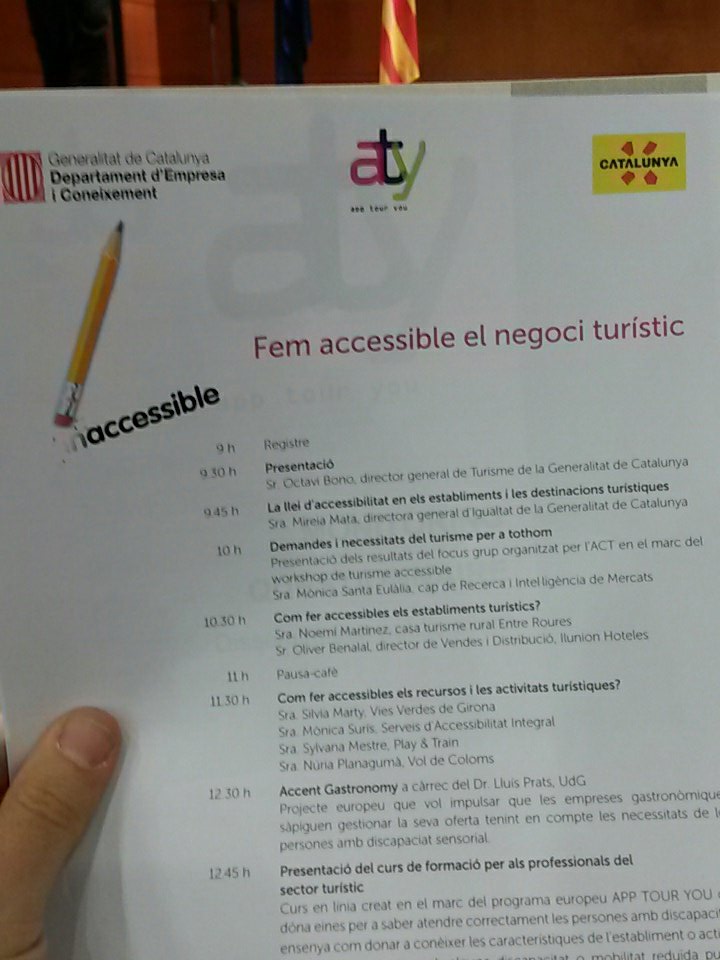 AppTourYou's tweet photo. Now in Barcelona... #apptouryou #atymooc #Euaccesstourism #GENCAT https://t.co/QOgtucgbEG