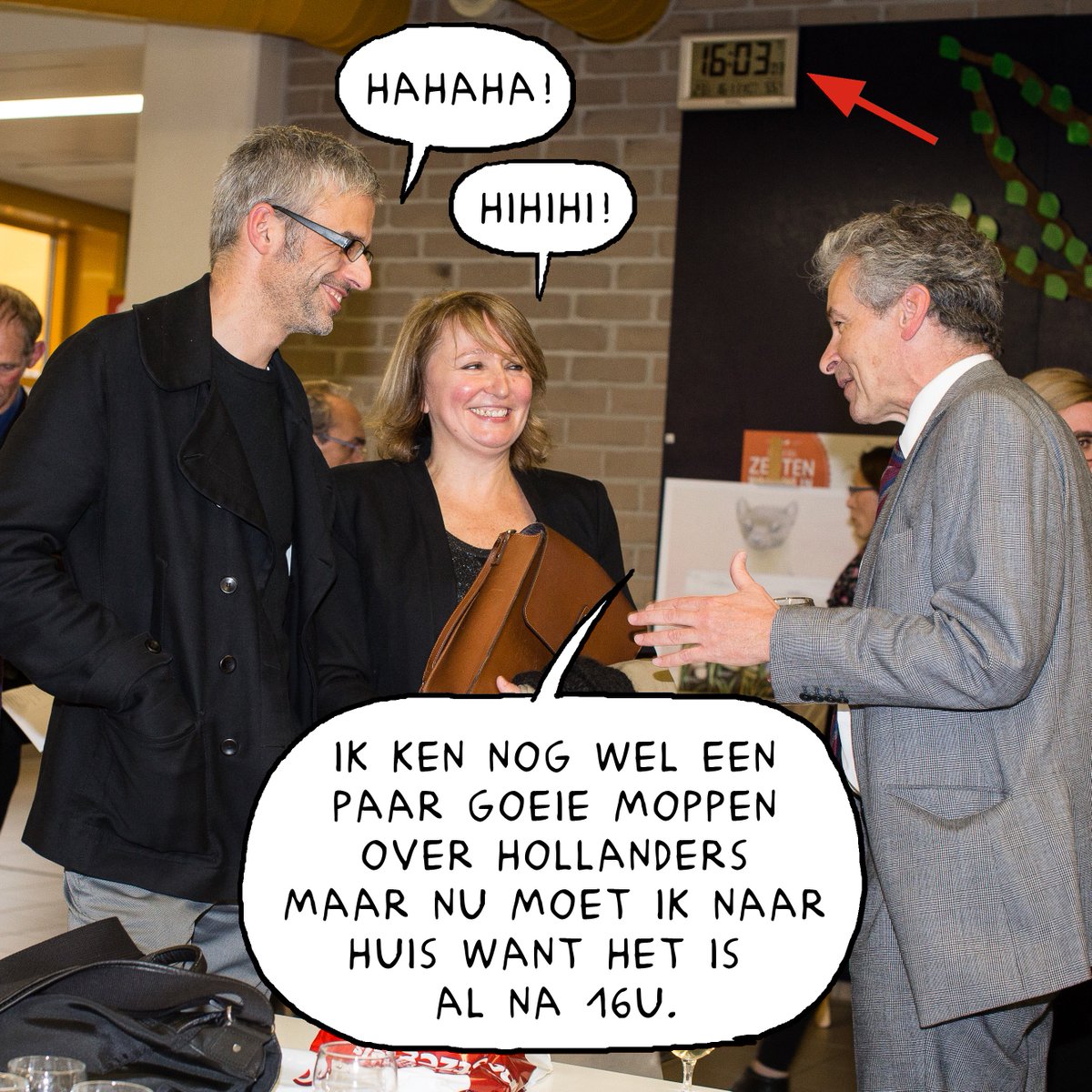V.l.n.r. Nix, Lieve Blancquaert en Koen Van Gerven, CEO van <a href="/bpost_nl/">bpost</a>.