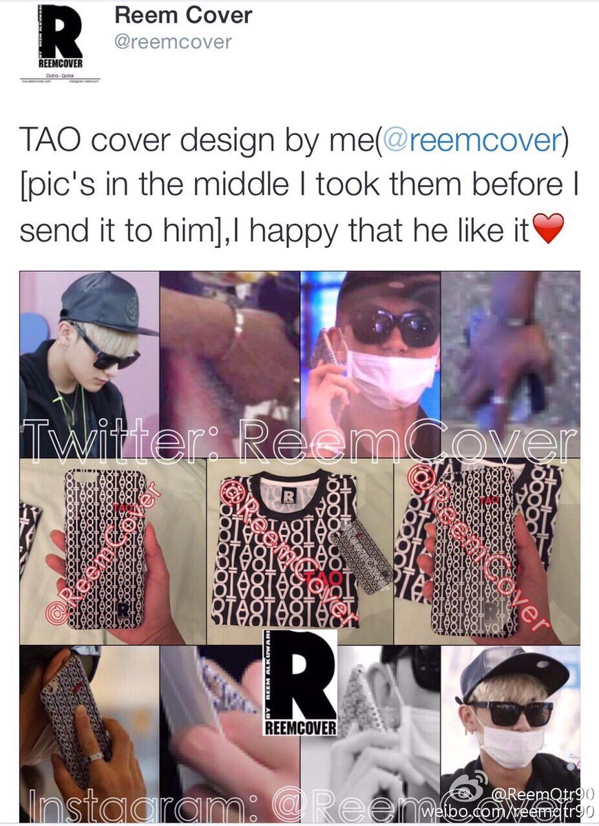 ReemQtr90's tweet photo. @ReemQtr90 #TAO with my Phone case/cover gift when he arrived to LA airport on June/7/2015 , i design it especially for him 💙#ZTAO #黄子韬 https://t.co/Eq0Y4Mwira