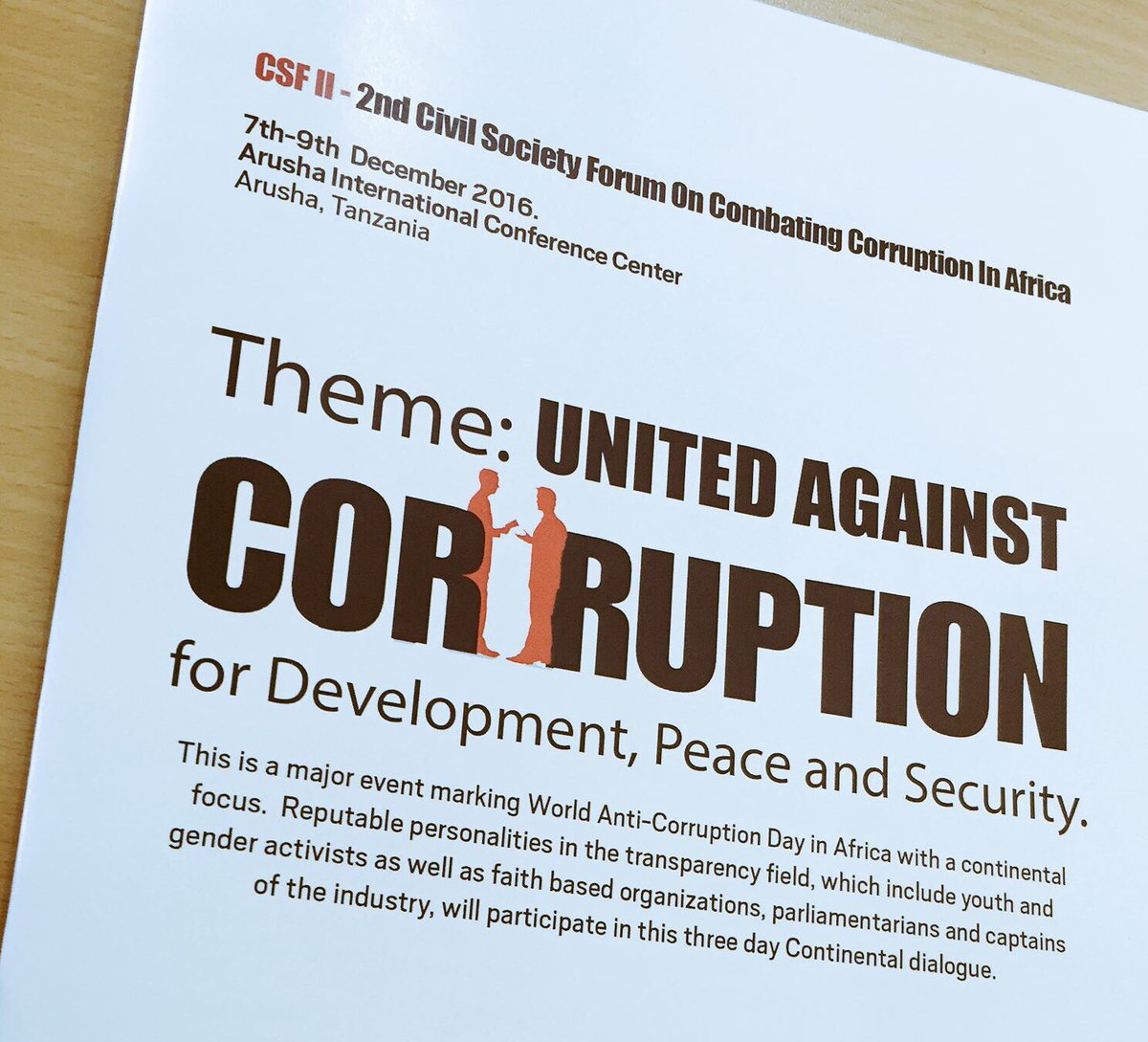 meet_kenya's tweet photo. Missed the 2nd Civil Society Forum on Combating Corruption in Africa #CSFII2016?
Catch up here: https://t.co/d10RbX9F2a (Pic @HakiKNCHR) https://t.co/YgMaeTsP2f
