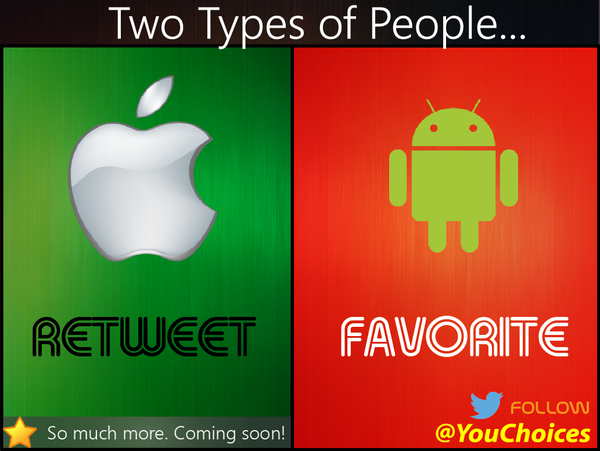 YouChoices's tweet image. 2 types of people...