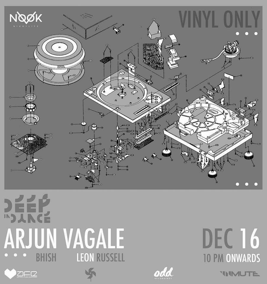 A #vinyl only edition of <a href="/d33pindance/">Deep in Dance</a> this #Friday w/ <a href="/ArjunVagale/">Λrjun Vagale</a> @Bhish808 &amp; <a href="/leon_russell/">Leon Russell Joseph</a> <a href="/nooknightlife/">Nook Nightlife</a> by <a href="/AFE_India/">AFE INDIA</a> Don't miss! #tgif