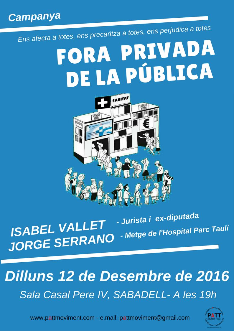 CUPSabadell's tweet photo. Avui a les 19h | Casal Pere Quart #Sabadell
Fem #ForaLaPrivada de la #Pública.
Amb @ivallets i Jorge Serrano. https://t.co/8T8e2pCkyc