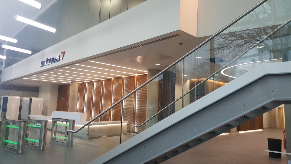 Sub Sea 7, Sutton for Galliford Try, Fabrite designed,supplied and installed the feature stairs to this very impressive office development.