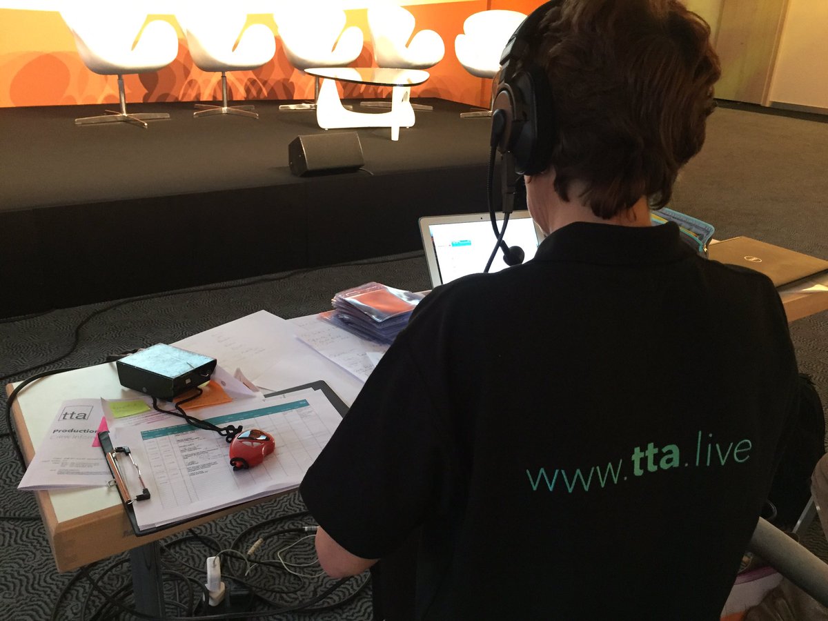 Our exceptional Production team are leading rehearsals today for multiple plenary rooms here in Berlin. <a href="/TheTurnerAgency/">TTA Ltd</a>