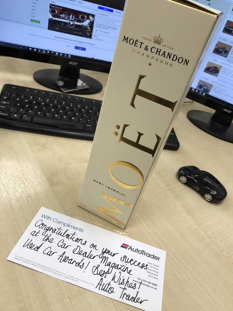 Big thanks to @AutoTrader_UK for my gift 👍 #ucawards <a href="/GeoffCoxDerby/">Geoff Cox</a> <a href="/CarDealerMag/">Car Dealer Mag</a> @Moet_UK #Derbyshire
