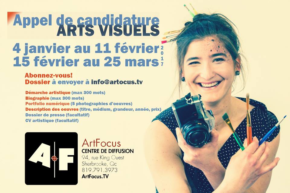 Appel de candidatures pour expositions en arts visuels (hiver 2017)! Date limite 17 déc #sherbrooke #artsvisuels #sherbylove