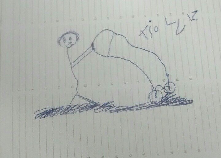 luizcar88's tweet photo. Meu sobrinho fez esse desenho e falou q era eu, mas por sorte ele disse q é um cortador de grama q estou segurando https://t.co/kZBcC9Z1vd