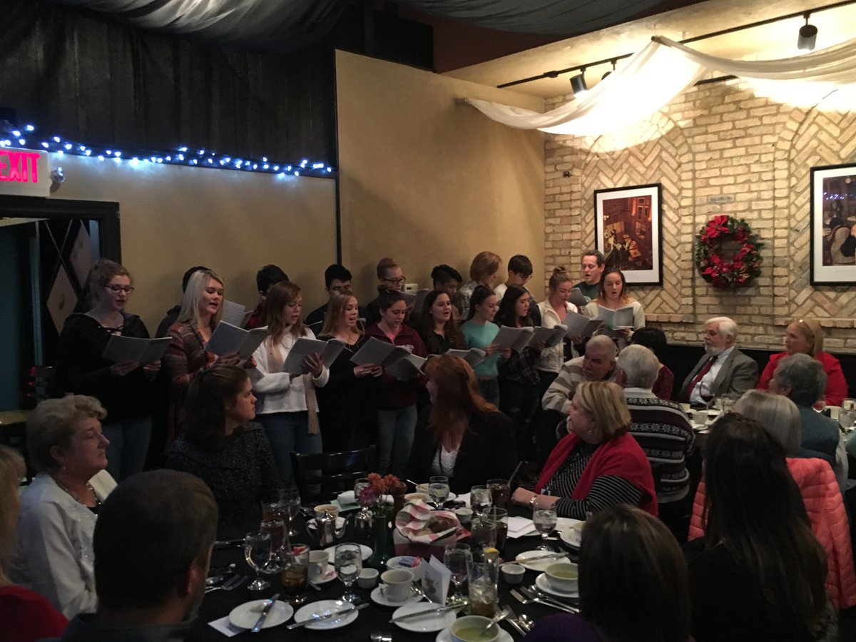 District128's tweet photo. The @lvillechoir MasterSingers performed for the Lake County Regional Office of Education Holiday Luncheon last week @CafePyrenees. https://t.co/HtXZUylPVL