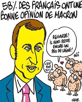 atterres's tweet photo. 23/10/14. Deux mois et demi avant d'être assassiné par des fanatiques religieux, Charb livrait sa vision du phénomène Macron... https://t.co/hhtNV5DBKO