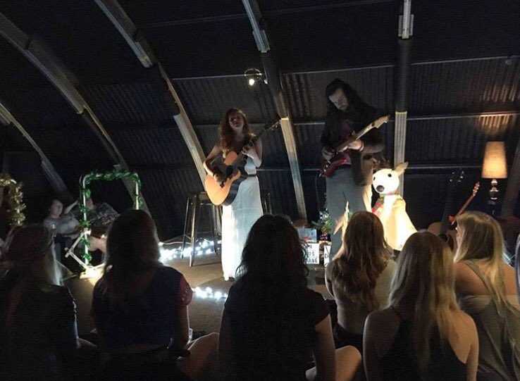 Dim lights &amp; sweet sounds at <a href="/TheTriffidBris/">The Triffid</a> to kick off a super special Xmas show!! Georgia Rose looks every bit the angel she sounds like!