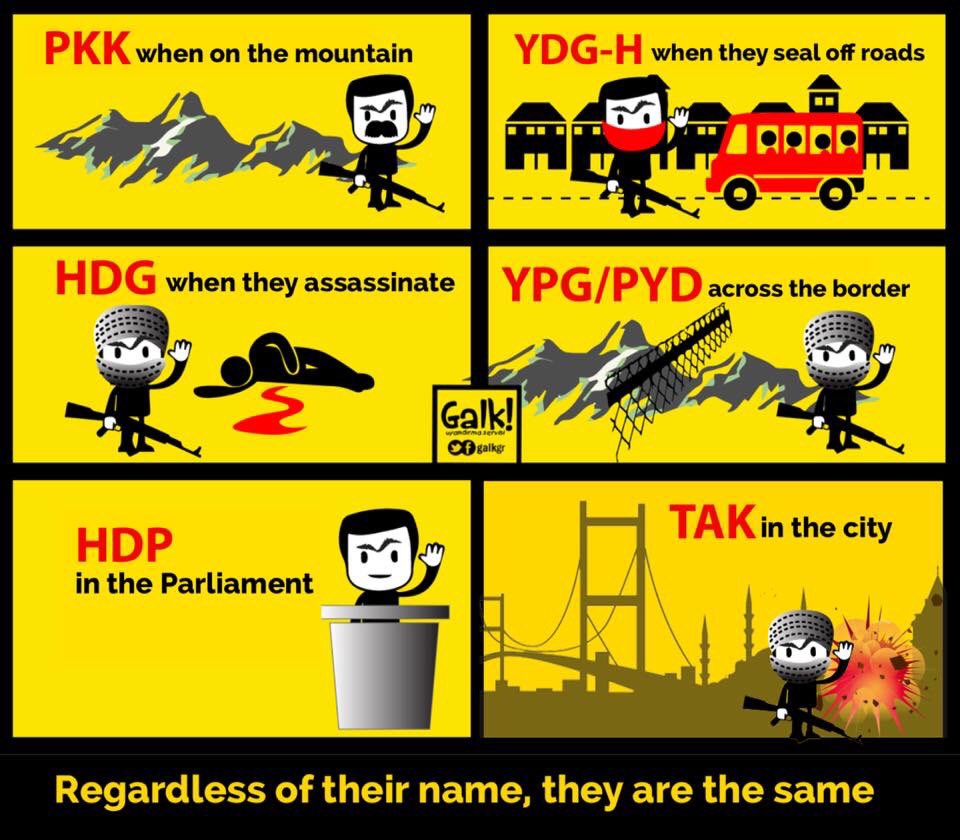 fatihozde's tweet photo. Adları ne olursa olsun hepsi aynı!
Regardless of their name, they are the same!
#PKK #YDGH #HDG #YPG #PYD #HDP #TAK https://t.co/D7g00lZ82V
