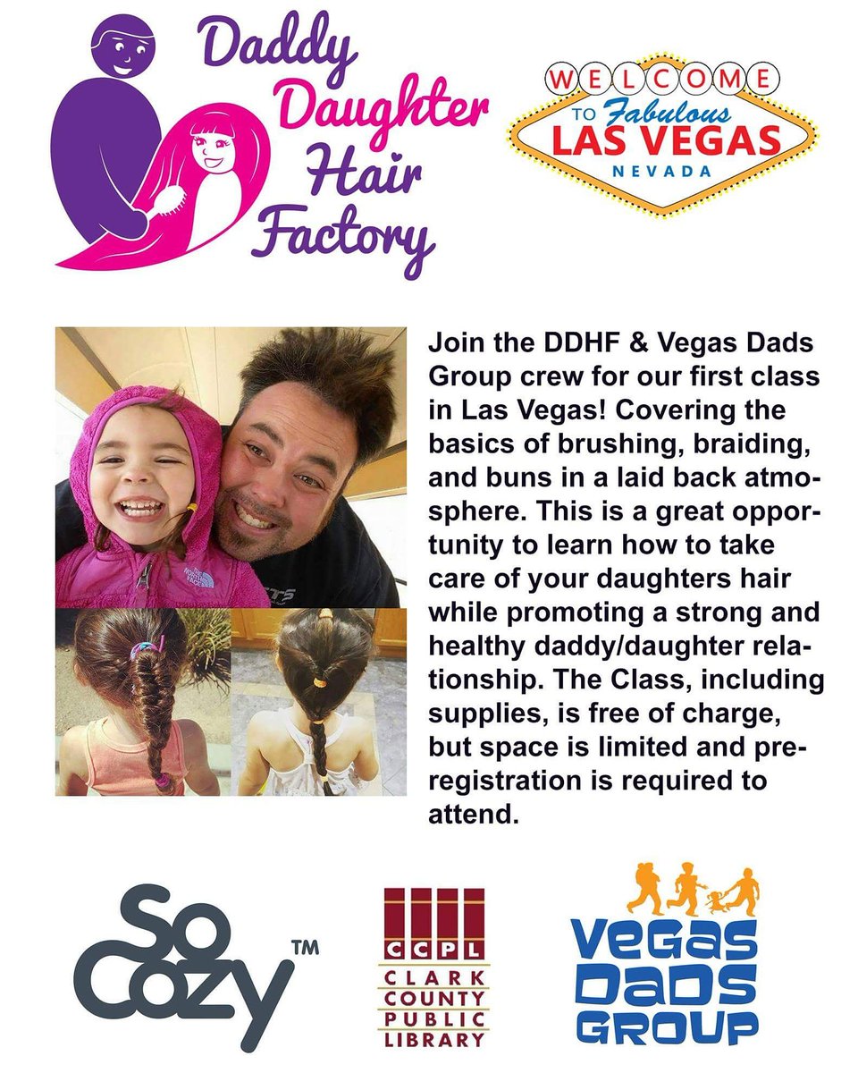 vegasdads's tweet photo. #vegasdads & @DaddyDaughterHF present the first #Vegas #DDHF class details - https://t.co/fIVkkf8QE7 @CityDadsGroup #realmenbraid #vegaskids https://t.co/oYjZFSr9mI