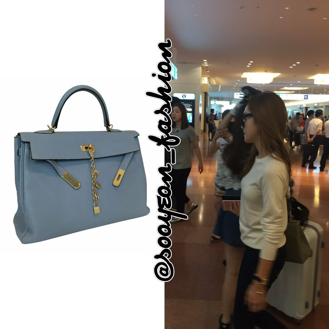 jsy fashion on X: 160627 Haneda Airport HERMES: Kelly 35 Bag Gold