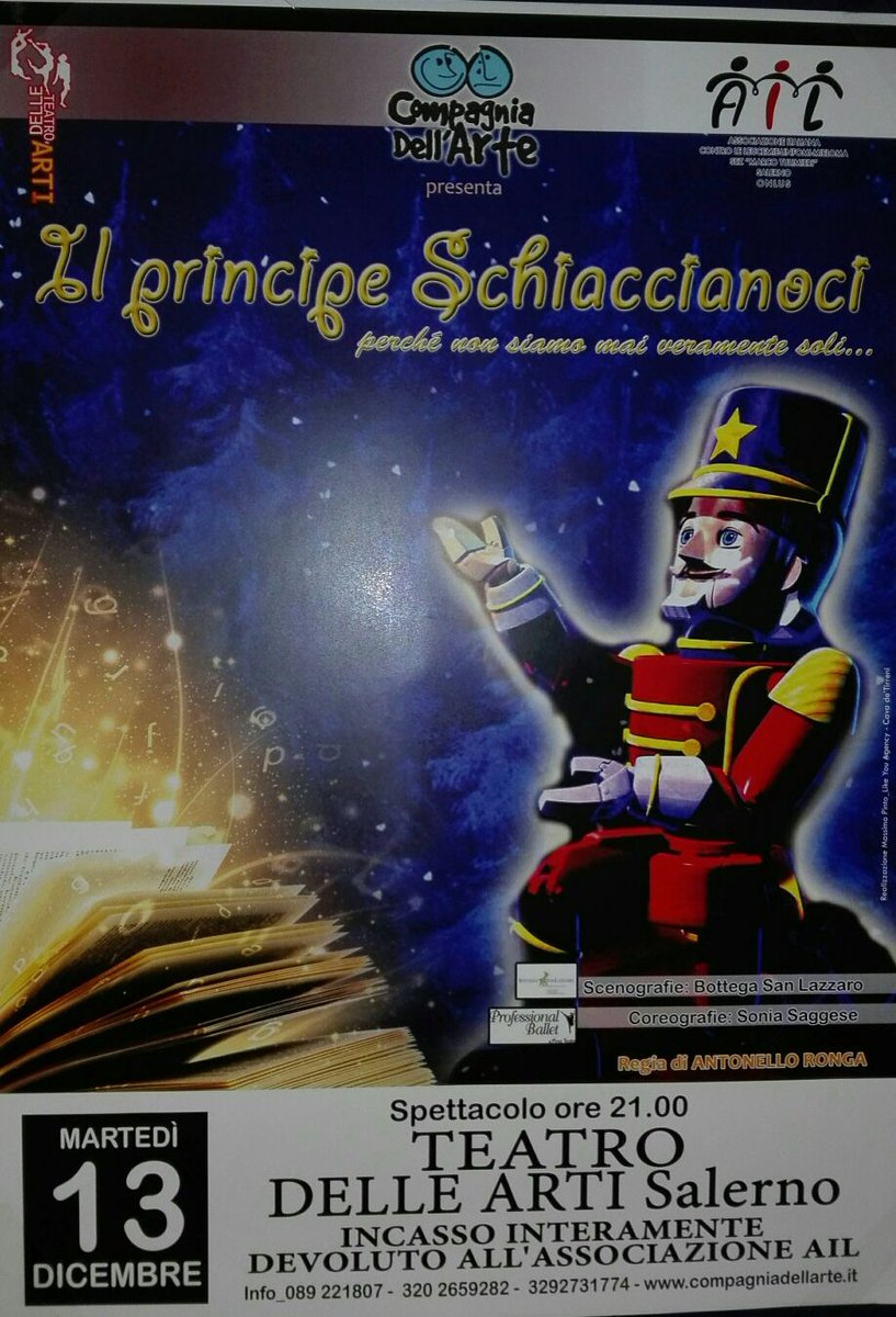 Spettacolo teatrale il cui incasso verrà devoluto ai reparti dove operiamo. Info e biglietti 0892750969