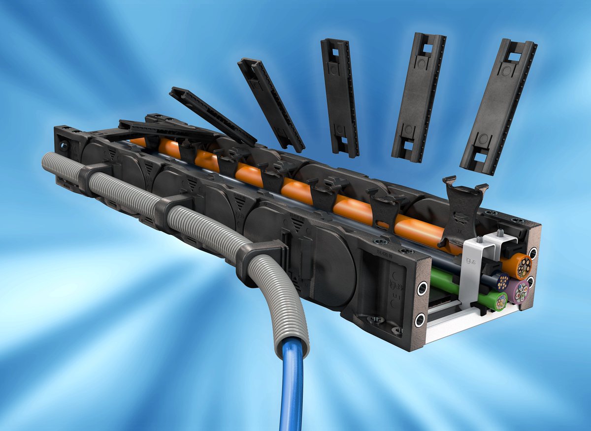 CableTechnology's tweet photo. igus simplifies parallel guidance of corrugated tube with an e-chain https://t.co/9QmtNTk8Kd #energy #cable #cablechains https://t.co/i6b7uHAsv7