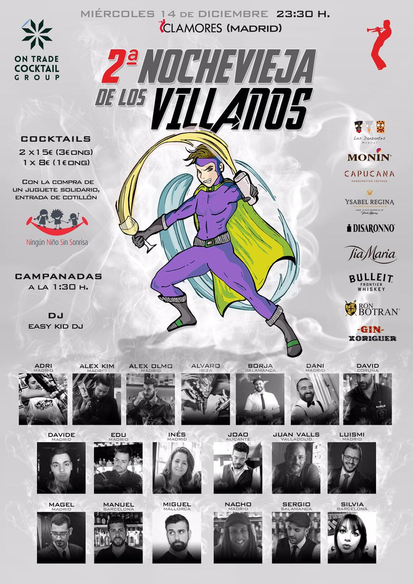 TheGlassGastroB's tweet photo. ¡El miércoles 14 de diciembre, @LuisMiGarciaBar estará en la 2ª nochevieja de los Villanos! @salaclamores. #Cocktail https://t.co/trUNFLrPjd
