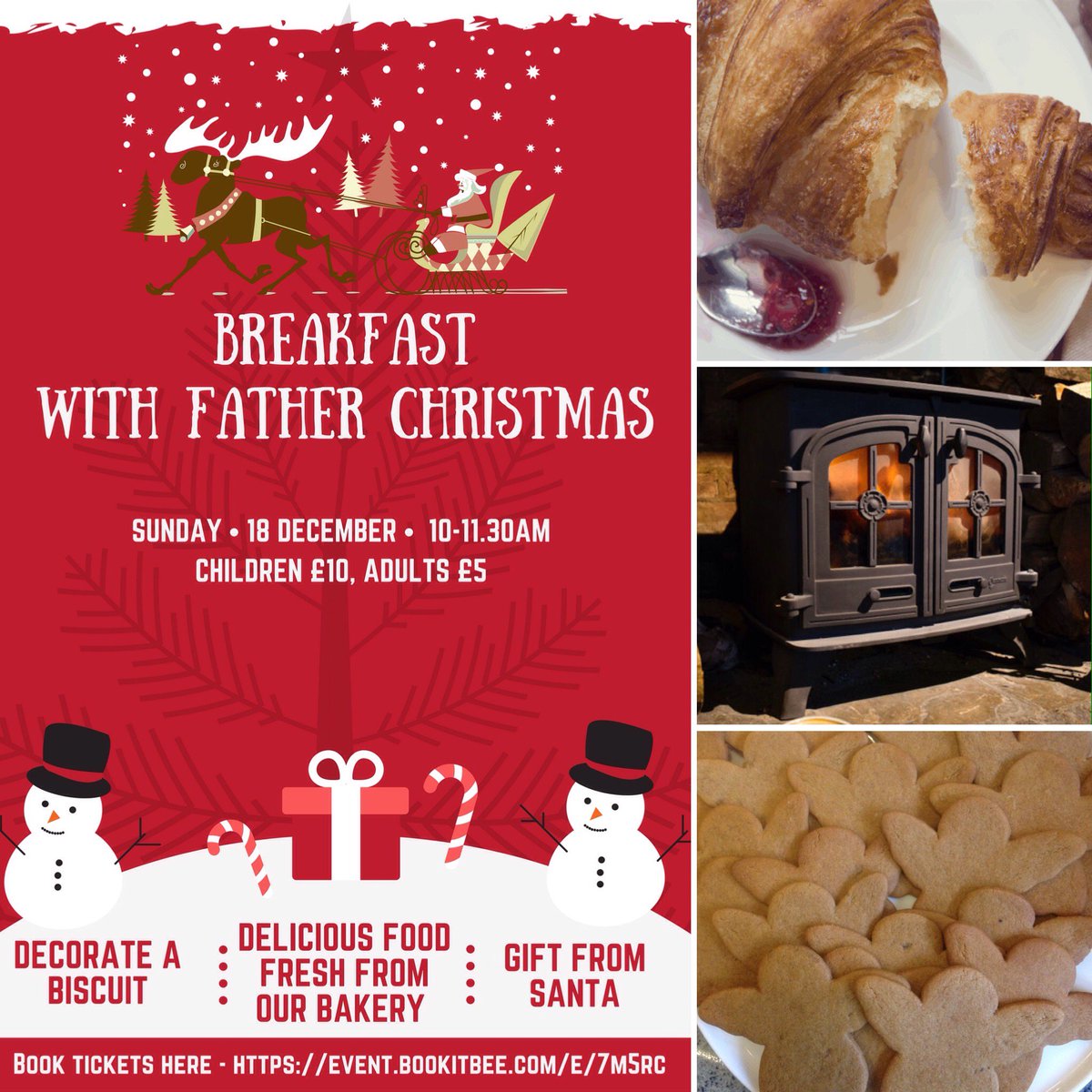 BakehouseAt124's tweet photo. #Santa is coming to #Tonbridge this Sunday, great #breakfast #freshlybaked #croissants #logburningfire #biscuit decorating #booknow! https://t.co/xsbG48Gimb
