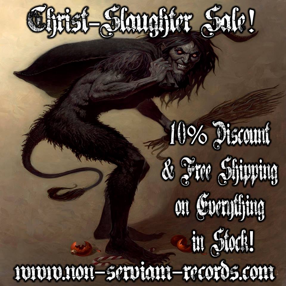 Special sale!
10% off everything we have in stock and free worldwide shipping! Do yourself a gift at:
non-serviam-records.com/shop.php