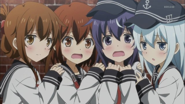 たまやん على تويتر 艦これアニメ6話 マスクド夕張が登場したときに第六駆逐隊が本気で驚いて抱き合うシーンは 無意識に皆が暁に抱きついてるあたり なんだかんだ言っても長女は皆に本心では頼られてるんだなぁと思う