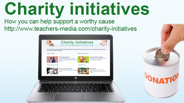 TeachersMedia's tweet photo. See how your school can support a charity with time, food and stationery donations https://t.co/aX04VyiJ0w  #TeachTM #Edchat https://t.co/AYfggeOHF3