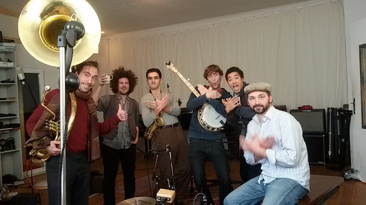 first day of recording with the Dizzy Birds!!! new album coming soon! #dizzybirds #bakermoon #hotjazz