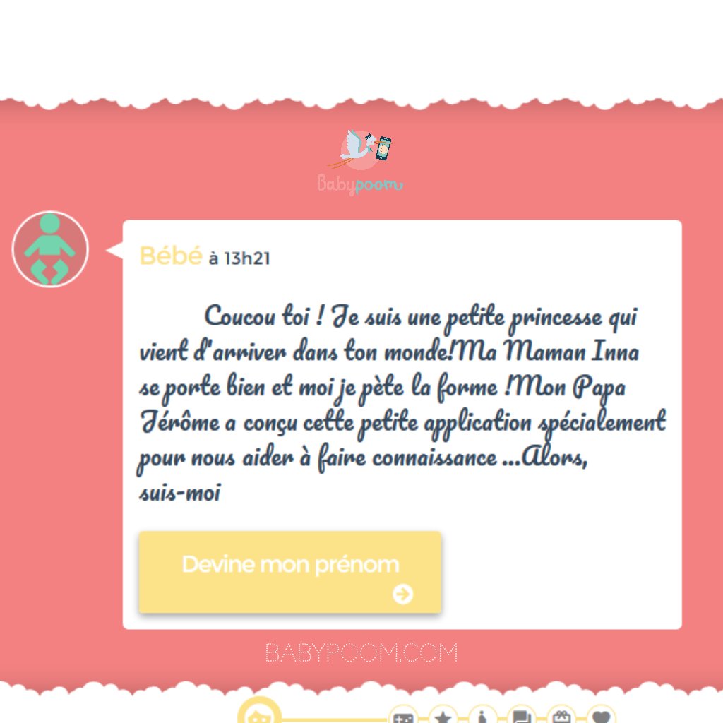 Voici ce qu'ont vu les destinataires du tout premier #Babypoom, en cliquant sur le lieu qu'ils ont reçu. #fairepartnaissance #grossesse