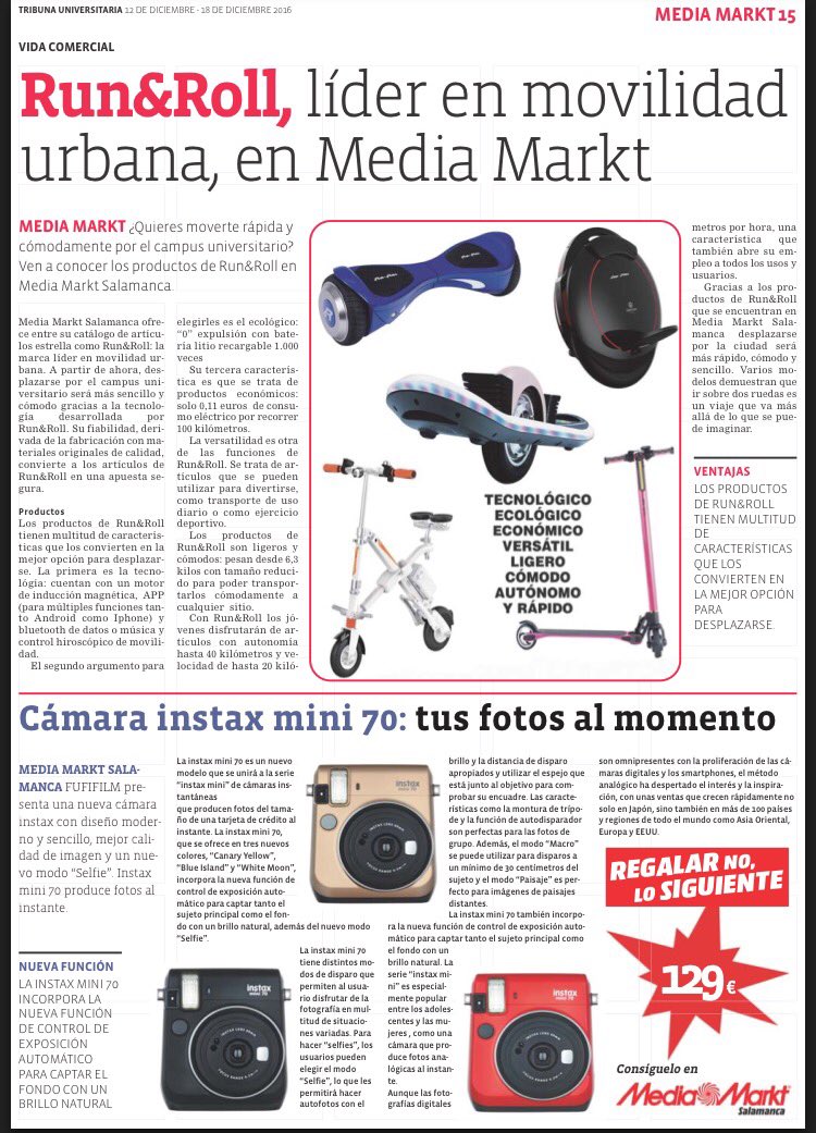 runrollers's tweet image. Run&amp;amp;Roll en @MediaMarkt_es #mediamarkt #runrollers