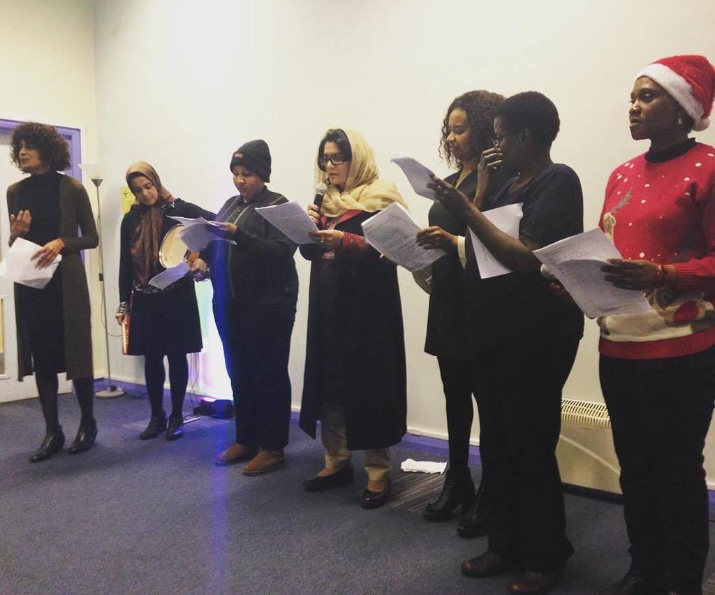 4refugeewomen's tweet photo. "Women refugees stand together. In our hopeless condition we give each other hope." #WASTx… https://t.co/DtbaCBMhWo https://t.co/fhY4b2O036
