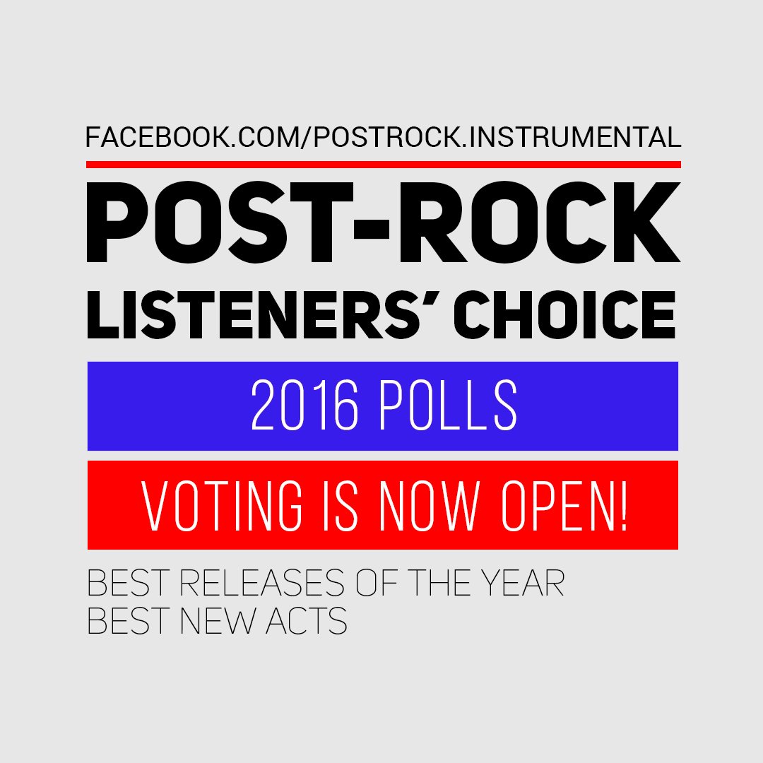 postrock_music's tweet photo. Post-rock Listeners’ Choice 2016: Best Releases of the Year &amp; Best New Acts | VOTING IS NOW OPEN!
https://t.co/vDn82r6XsB https://t.co/9P83xUA0B5