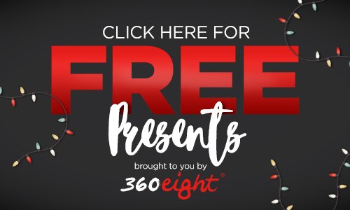 360eight's tweet image. Give yourself the gift of avoiding shopping centres this season. Happy Holidays! Claim your gift from #360eight: bit.ly/2hl88Jv.