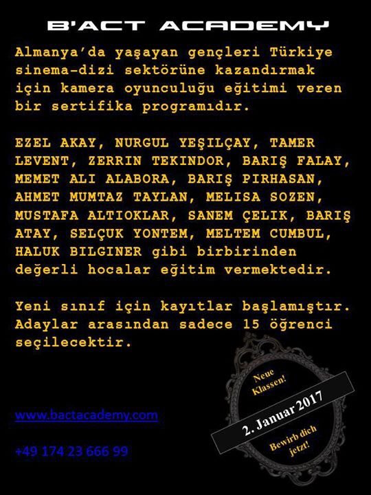 EZEL AKAY filminde oynamak mi istiyorsun? Önce sağlam bir EĞITIM ŞART.. Çok çalişmak gerekir...
bactacademy.com <a href="/ezop2011/">ezel akay</a>