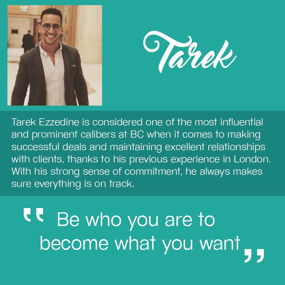 BCEgypt's tweet photo. BC is proud to have Tarek as a senior business development executive among its staff. #StaffStories https://t.co/S6tqUTRXTX