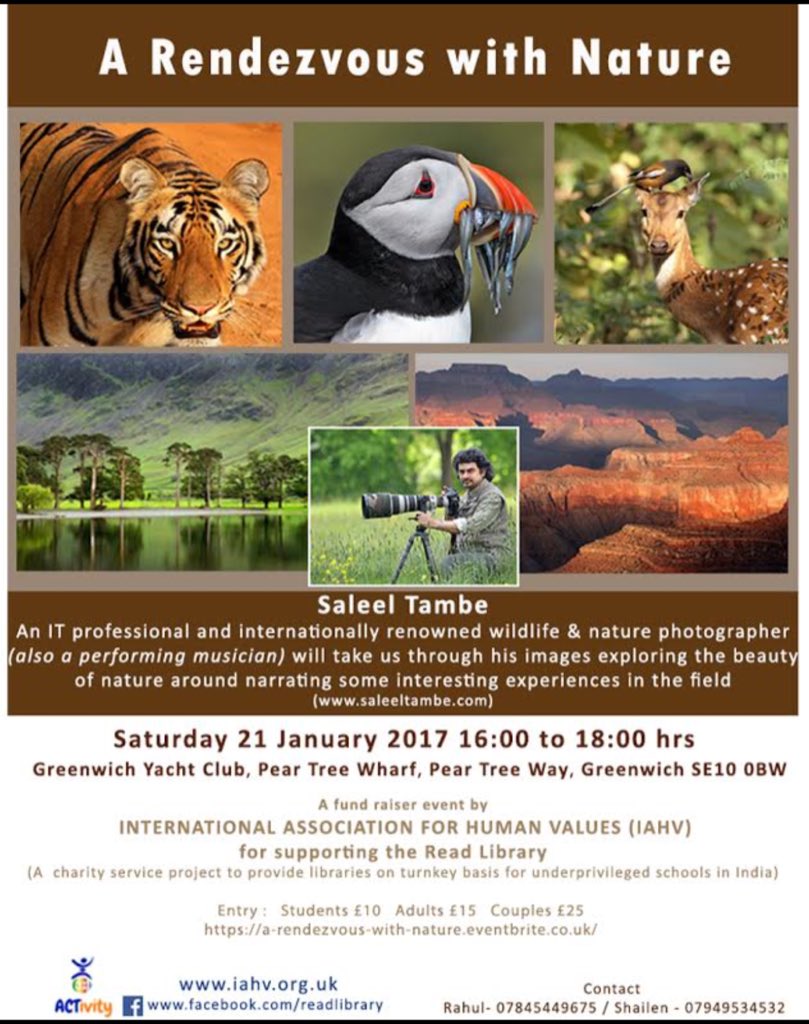 IAHVACTivity's tweet photo. #RendezvousWithNature with Saleel Tambe #21Jan @GwichYachtClub #Greenwich #learn #photography #wildlife #fundraiser https://t.co/HkNdA2bG70 https://t.co/31Sj3SsR7J