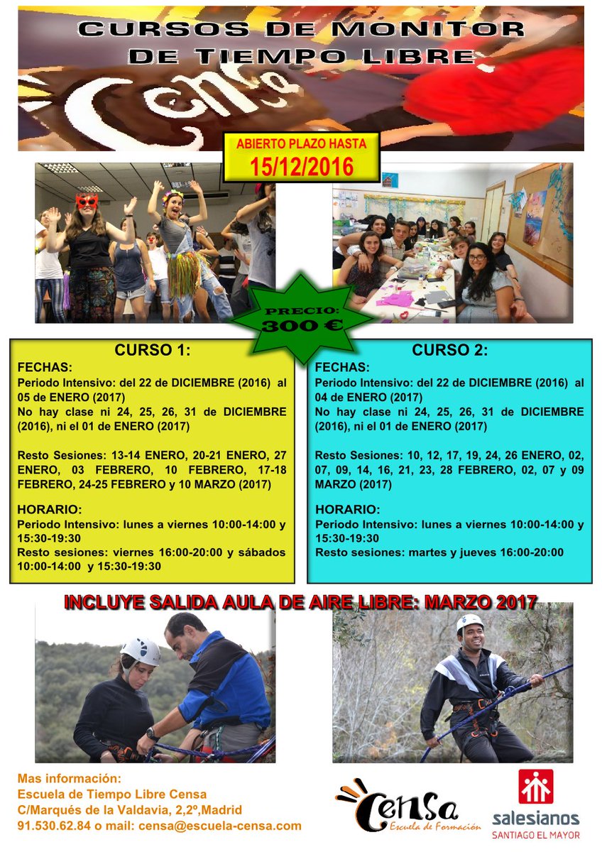 ESCUELA_CENSA's tweet photo. Inscripciones hasta el jueves 15 de diciembre¡¡¡¡ https://t.co/i7wp4JNHc8