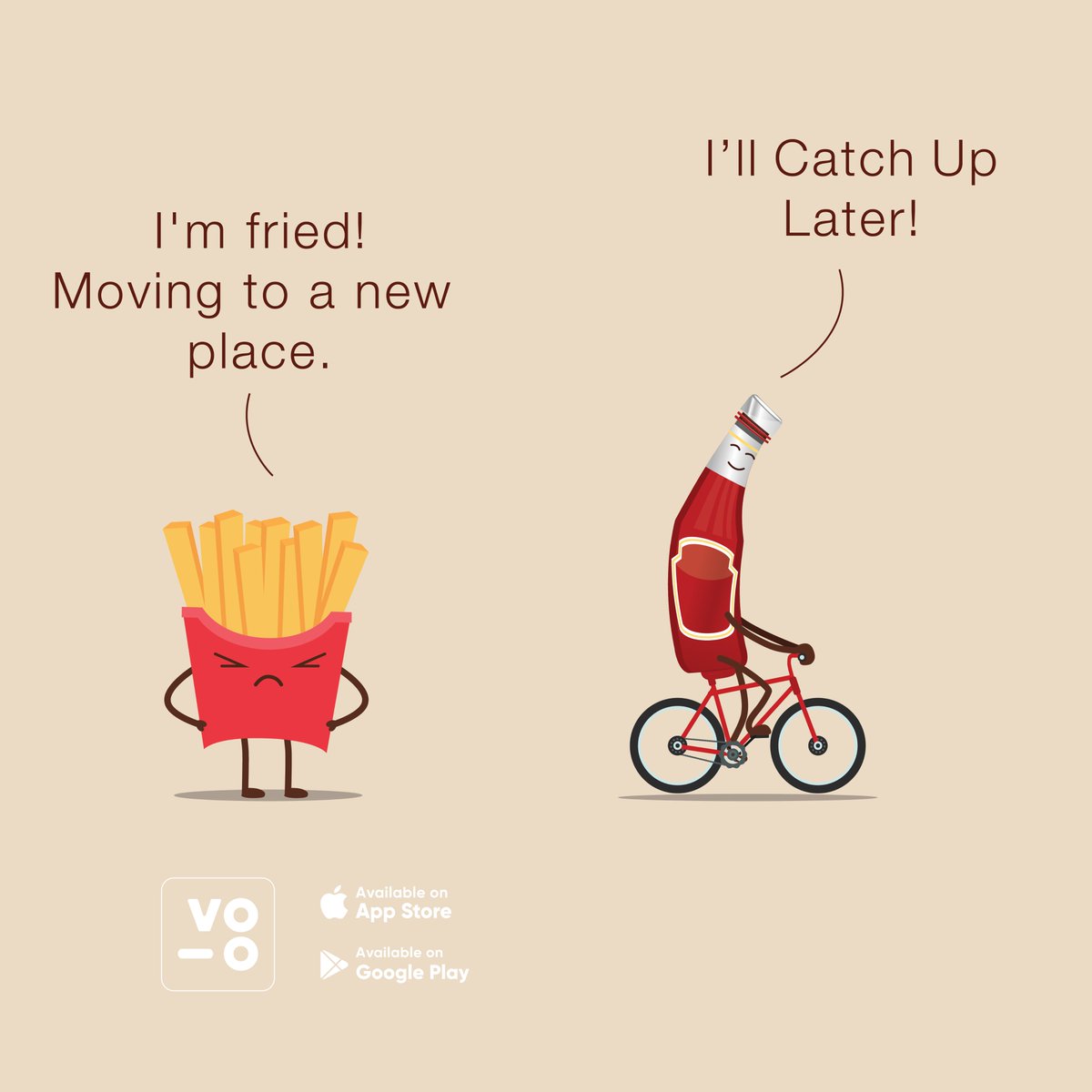 It's very catchy story ;) #Voolsy #WeSimplifyIt #pun #frenchfries #ketchup  #foodjoke #FoodisFirst #food, image size:1200x1200