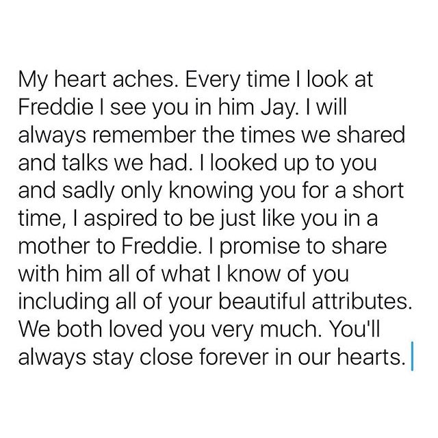 BrianaJUpdate's tweet photo. Briana's beautiful words about Jay. #RIPJohannah https://t.co/cwR2rsN58g