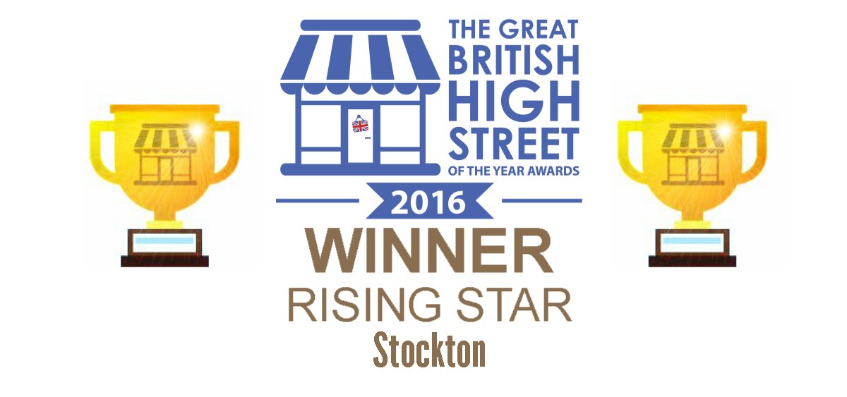 TheGBHighSt's tweet photo. Congratulations to Stockton @stocktoncouncil - Rising Star winner #GBHighSt Awards 2016! https://t.co/27KEhZXBUP