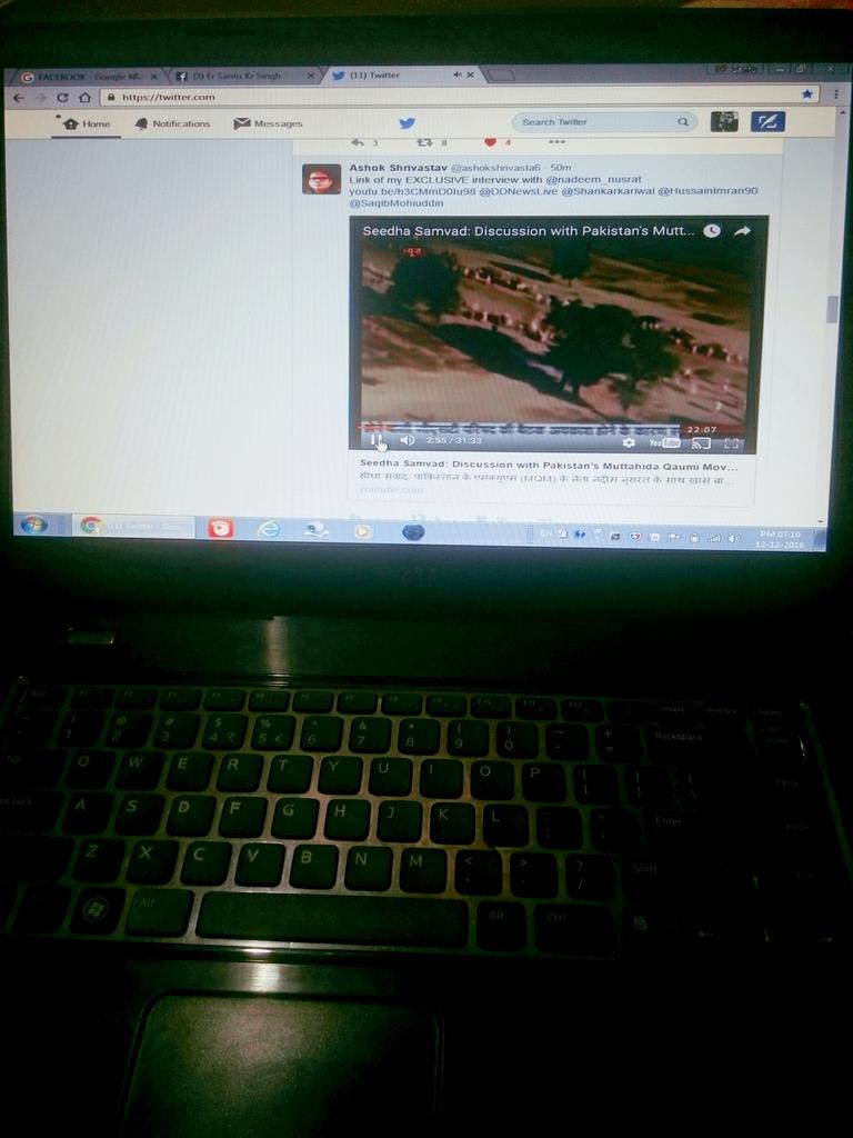 S_K_Singh__'s tweet photo. Watching Your Interview with #PakLeader @nadeem_nusrat on my Laptop @ashokshrivasta6
@DDNewsHindi
Thanks for giving video links https://t.co/6nSbOP2UXm