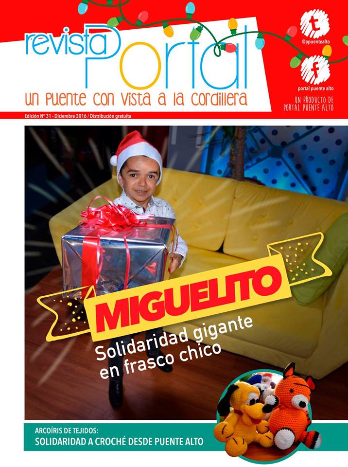 ppuentealto's tweet photo. PORTADA DICIEMBRE I Agradecemos al gran Miguelito (@miguelinho_25) por contarnos su vida y repasar su faceta solidaria en especial navideño https://t.co/TmMVNIxwq9
