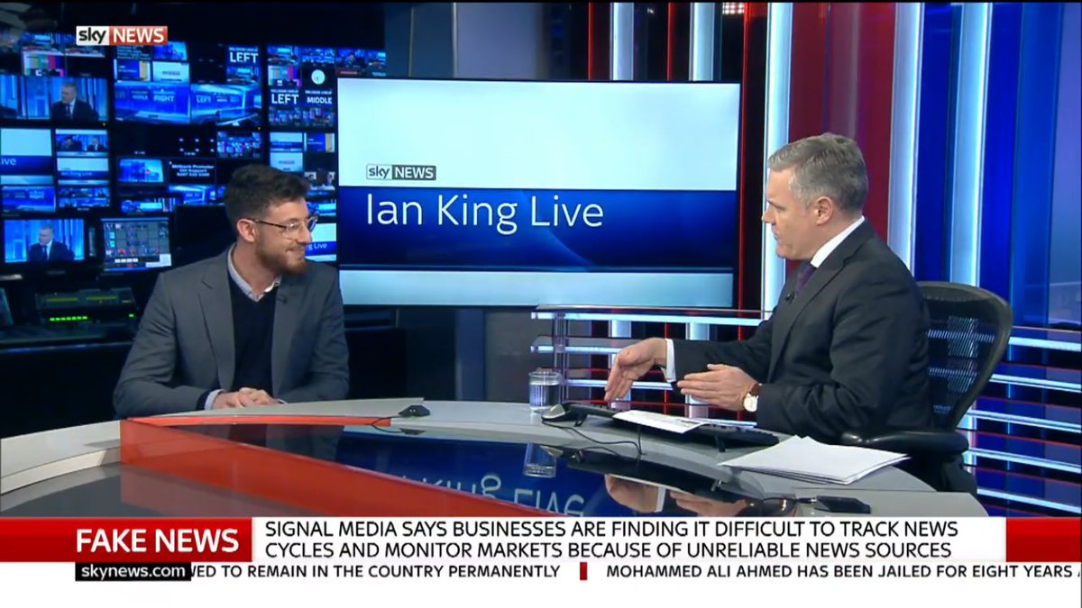 willmcq's tweet image. How #AI is solving the fake news problem @DavidSignal  from @SignalHQ on speaking with @IanKingSky on @SkyNews