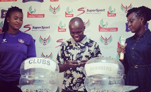 PRinLagos's tweet photo. [PHOTOS] What you missed on the night of 2016/17 #NPFLDraw where @MFMFC_Lagos was picked 1st from the pot by @walequadry our Media Manager. https://t.co/Pcz9N8YTOb