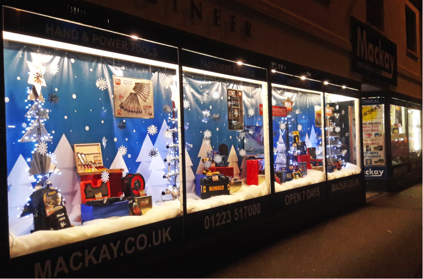 Real_Deals4You's tweet photo. Now that’s what we call a winter wonderland! Congratulations to our window display competition winner @MackayCambridge great job! https://t.co/BYGGnjNZs1