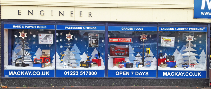 Real_Deals4You's tweet photo. Now that’s what we call a winter wonderland! Congratulations to our window display competition winner @MackayCambridge great job! https://t.co/BYGGnjNZs1