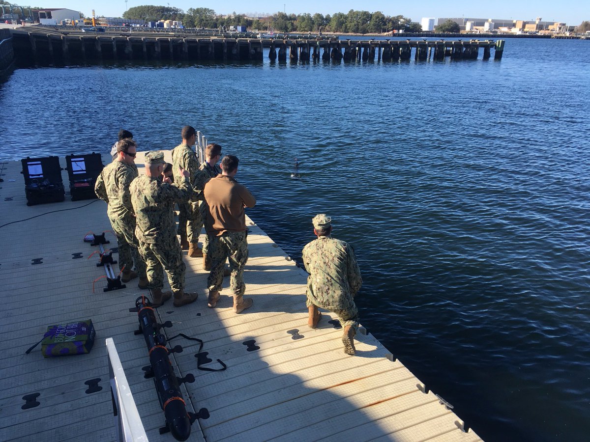 Orca &amp; OceanServer spent 3 days with NOSWC in Virginia, conducting training on their Iver3 #AUV systems