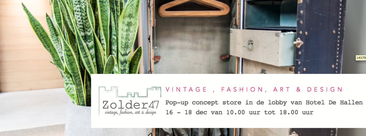 Must visit: Pop-up concept store Zolder47 coming weekend in the lobby of @hoteldehallen! More info: goo.gl/cEkzop