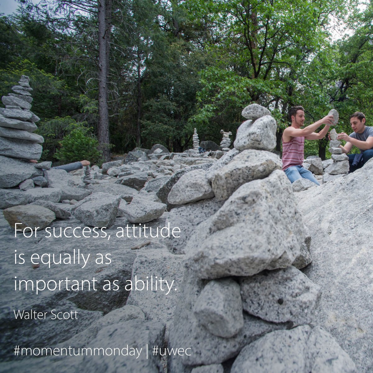 UWEauClaire's tweet photo. "For success, attitude is equally as important as ability."

#MomentumMonday #uwec https://t.co/FyCSkvgiXj