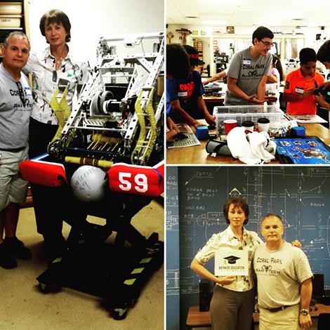 brinker_STEM's tweet image. Visiting Dr, Carlos de la Hoz and his award-wing Coral Parks High School Robotics Team.  Great Partner for Hispanic STEM Awareness Day.