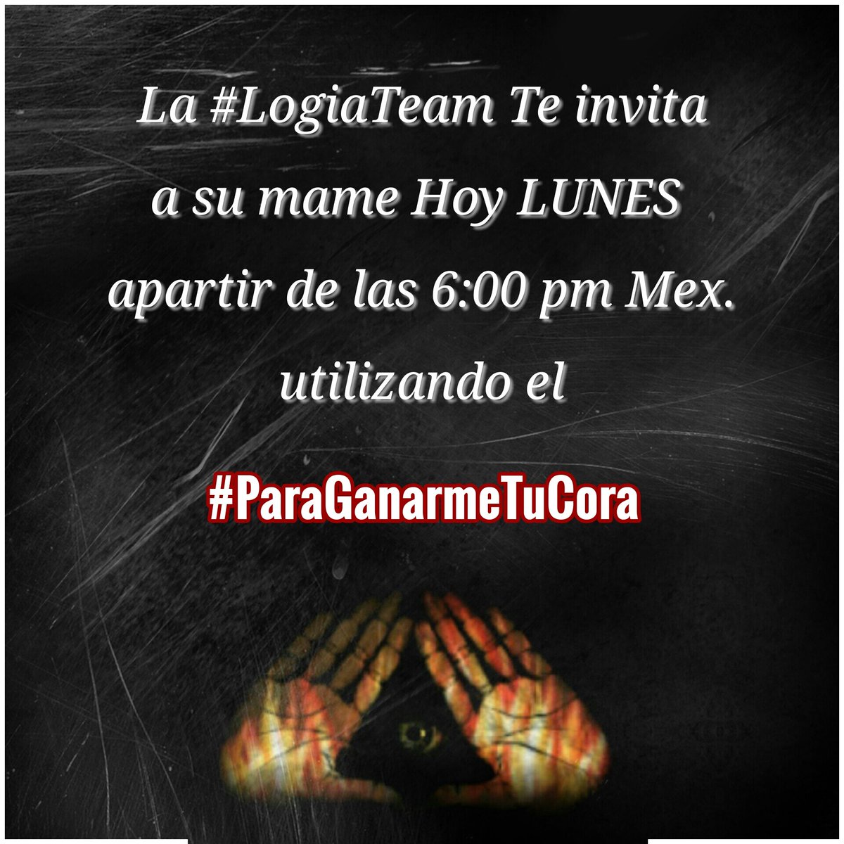 LogiaTeam's tweet photo. La #LogiaTeam te invita a su mame hoy LUNES apartir de las 6:00 Pm tiempo de Mx  utilizando 👇

#ParaGanarmeTuCora https://t.co/JwMR6F31RV