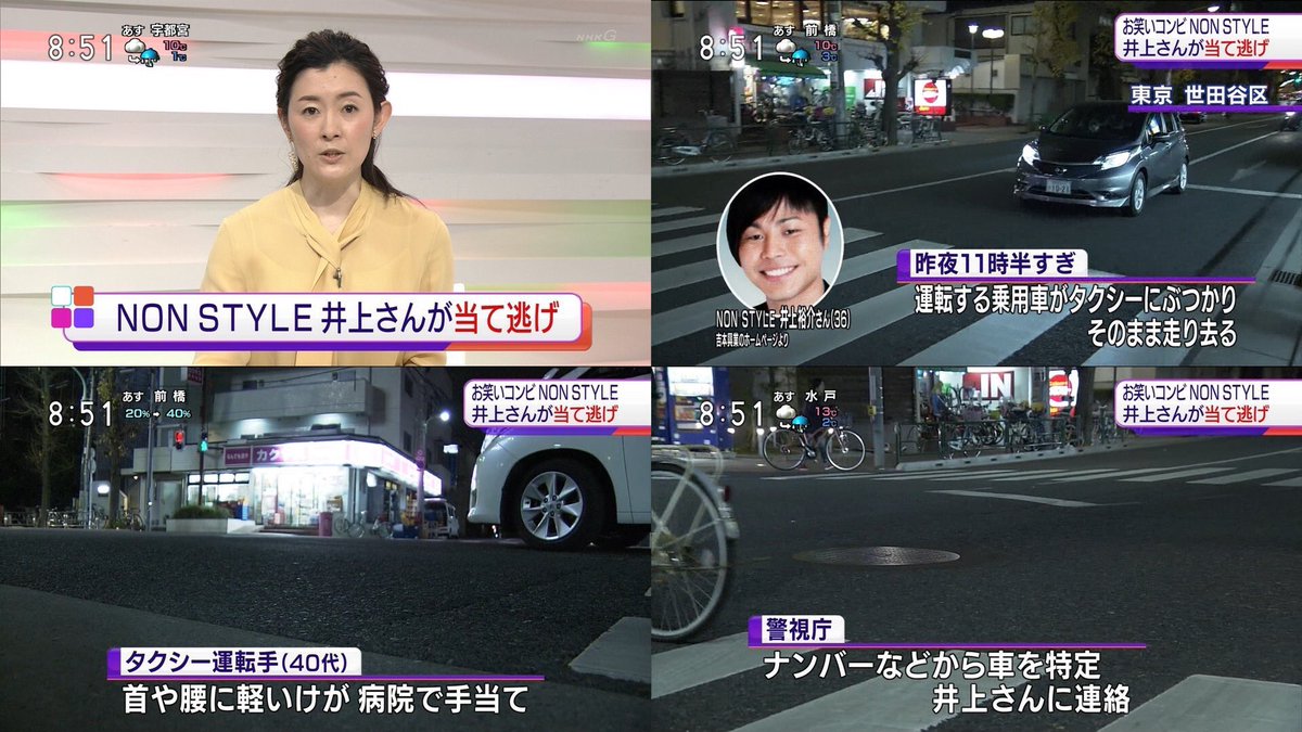 ノンスタイル井上の当て逃げへの色んな意見 Togetter